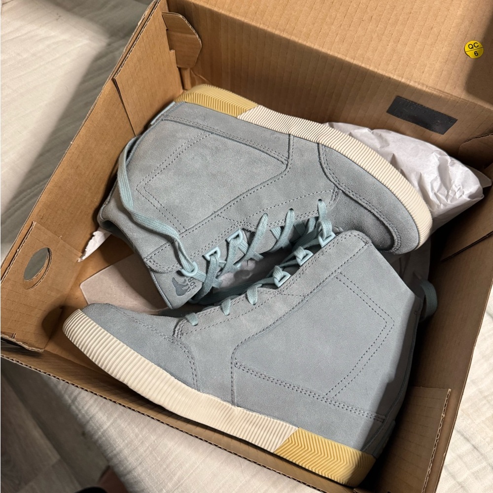 Light Blue High-Top Sneakers
